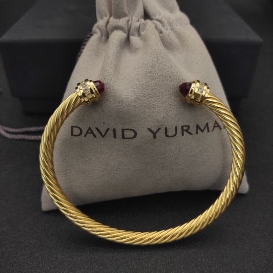 David Yurman Ruby Gold Bangle
