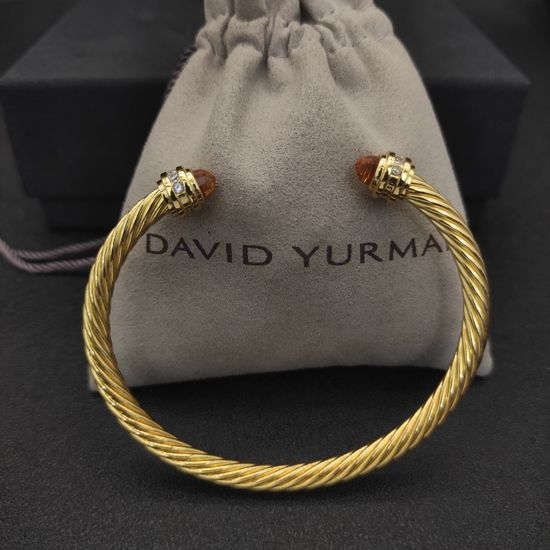David Yurman Champagne Diamond Gold Bangle