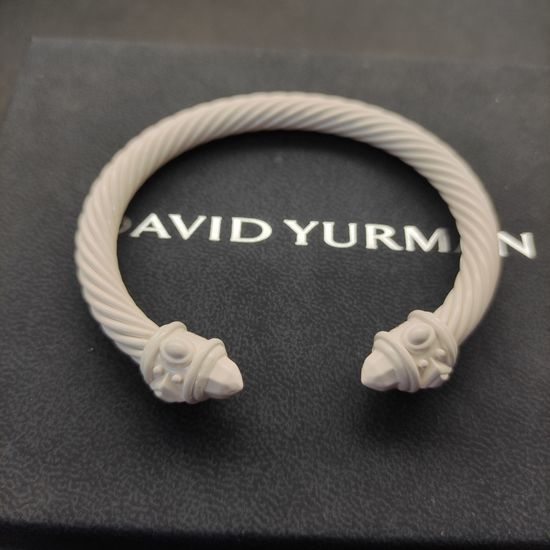 David Yurman White Enamel Painted Bangle