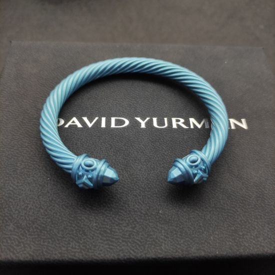 David Yurman Light Blue Enamel Bangle Bracelet