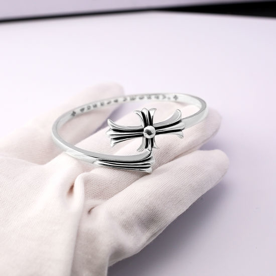 Chrome Hearts Open Cross Design Cuff Bracelet
