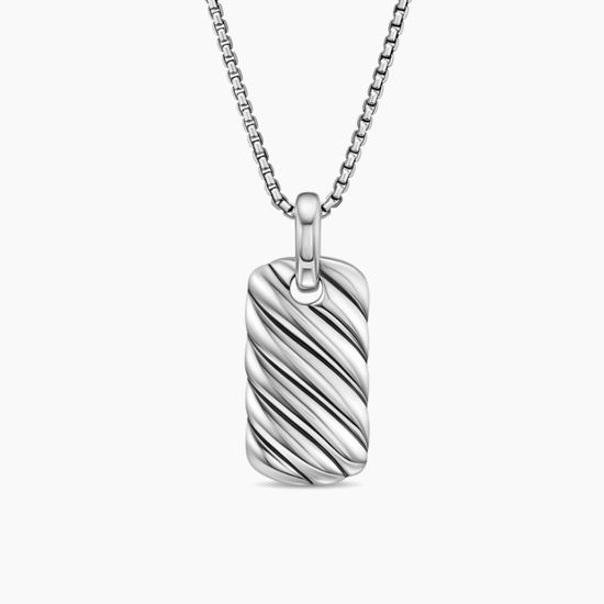 David Yurman Wavy Square Pendant Necklace