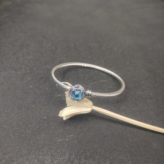 David Yurman Quilted Blue Sapphire Bangle Bracelet