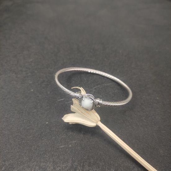 David Yurman Twisted Agate Diamond Bangle Bracelet