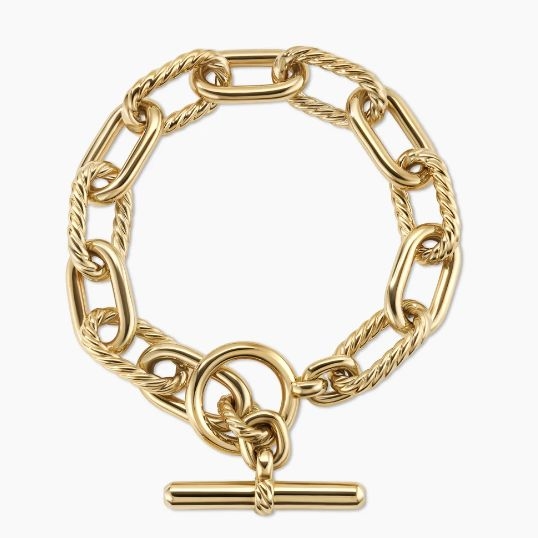 David Yurman Gold Twisted Clasp Bracelet