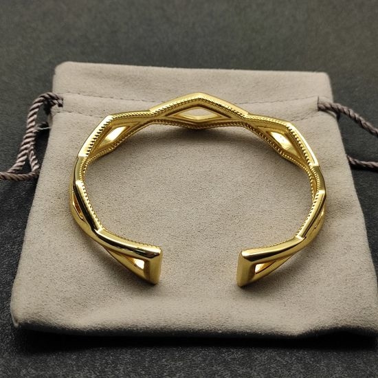David Yurman Cuff Link Design Gold Bangle