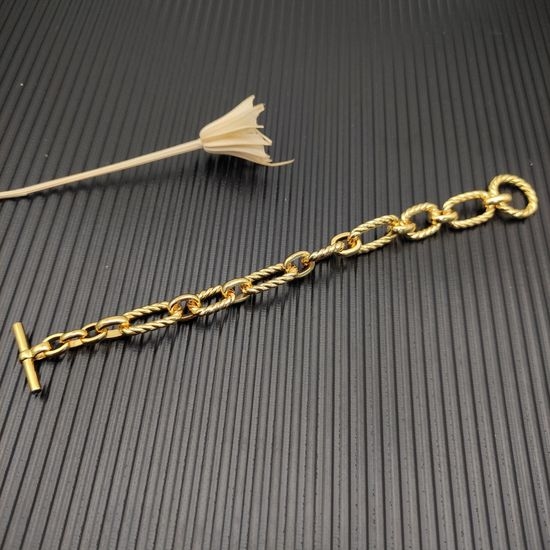 David Yurman Twisted Sapphire Gold Bracelet Standard Size