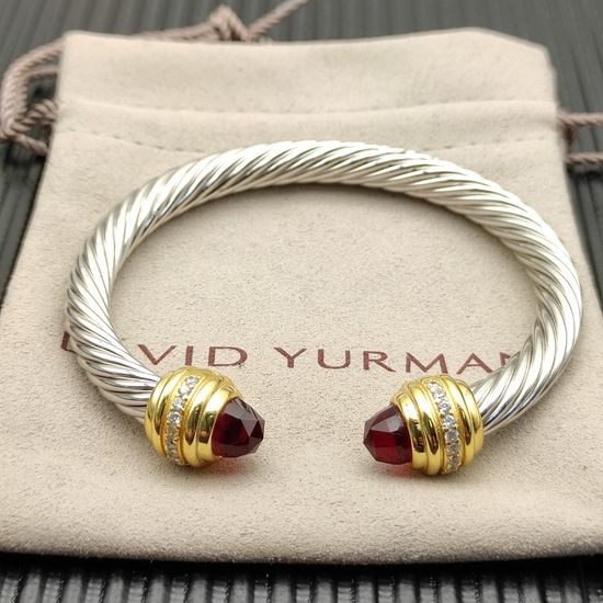 David Yurman Gold Ruby Head Bangle