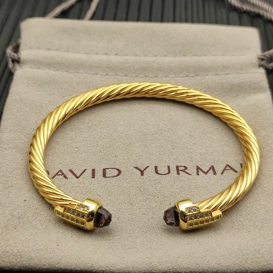 David Yurman 5mm Gold Five-Row Amethyst Bracelet