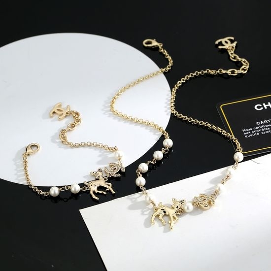 Chanel Classic Deer Design Jewelry Set