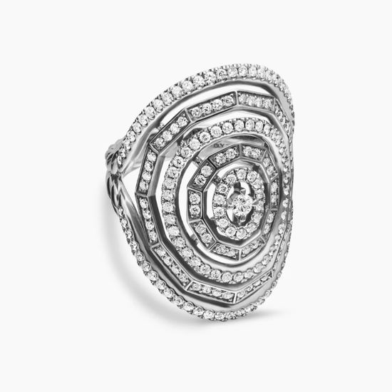 David Yurman Silver Polished Statement Band Ring
