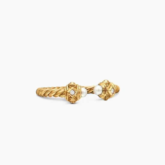 David Yurman Gold Pearl Vintage Style Ring