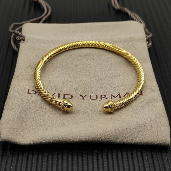 David Yurman Diamond Inlaid Round Head Bracelet